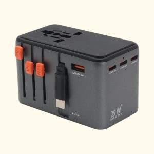 Travel Adapter with retractable cable - GaN technology