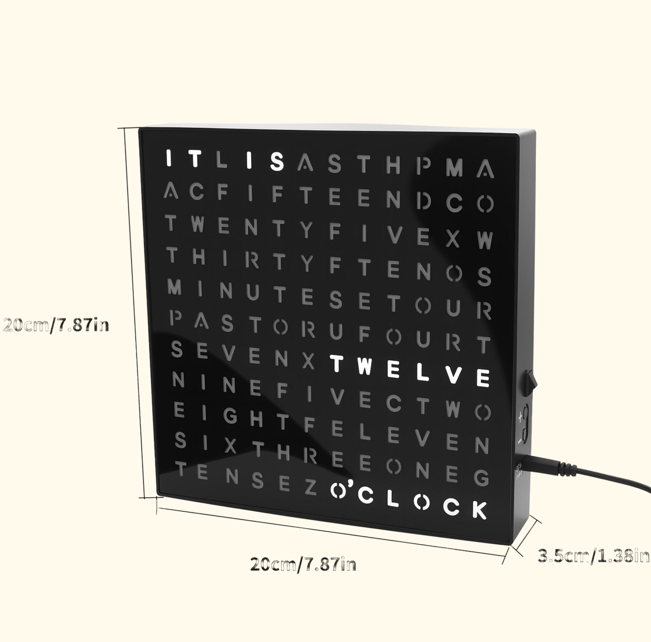Desk/Wall Light up Word Clock