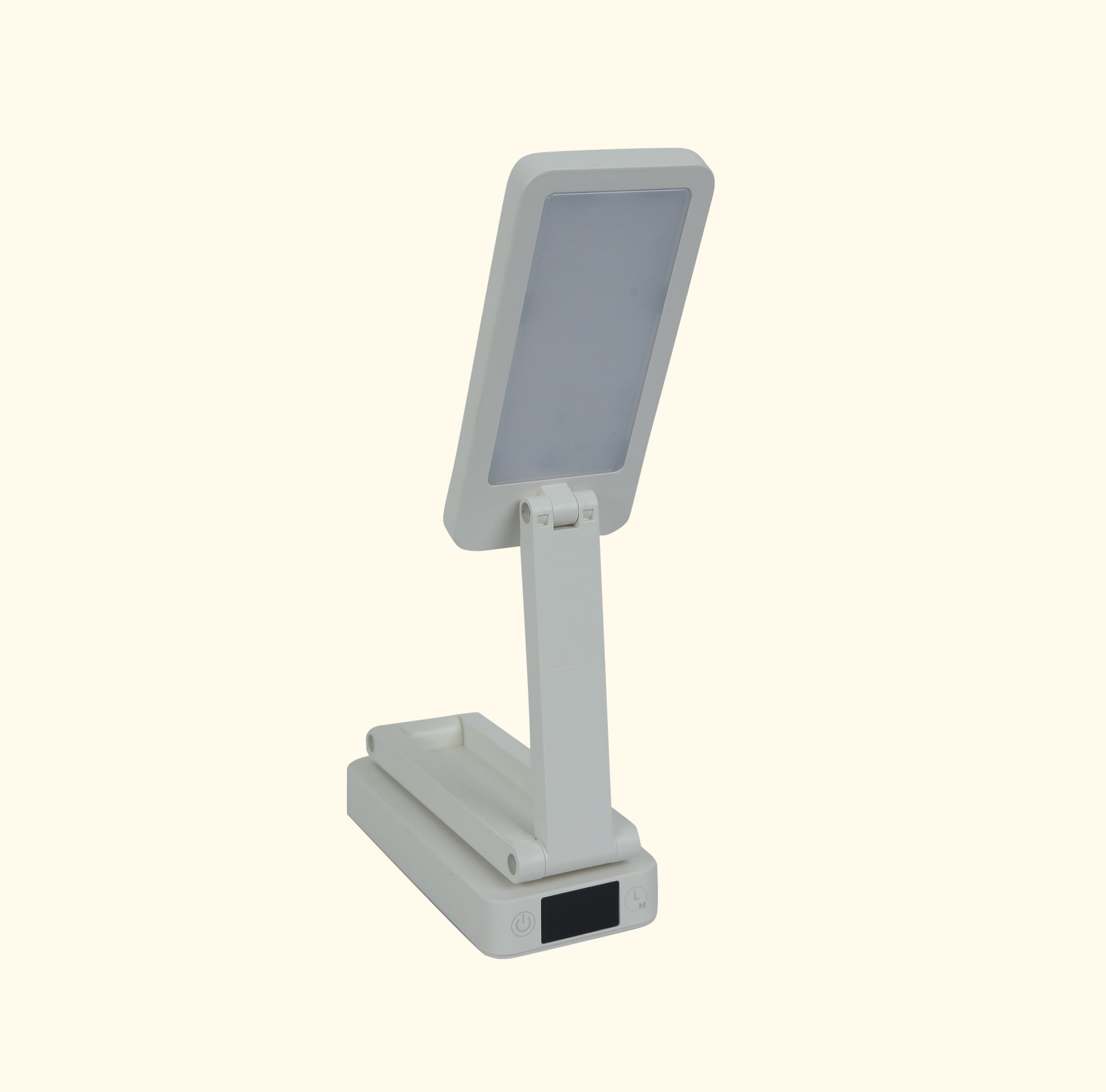 Foldable Desklamp with Clock