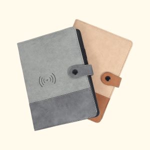 8000 mAh Power bank notebook with 15 Watts wireless charger