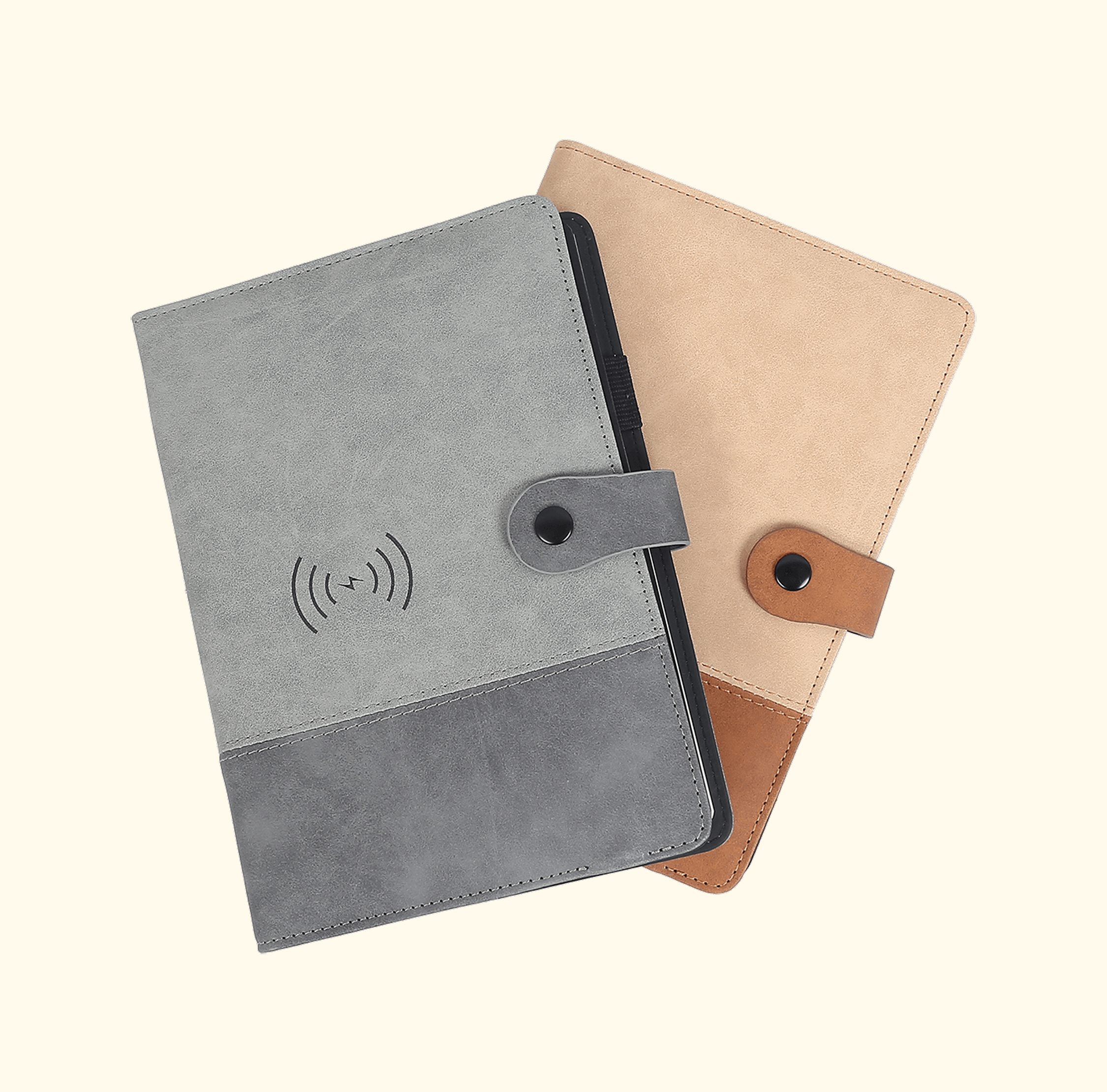 8000 mAh Power bank notebook with 15 Watts wireless charger