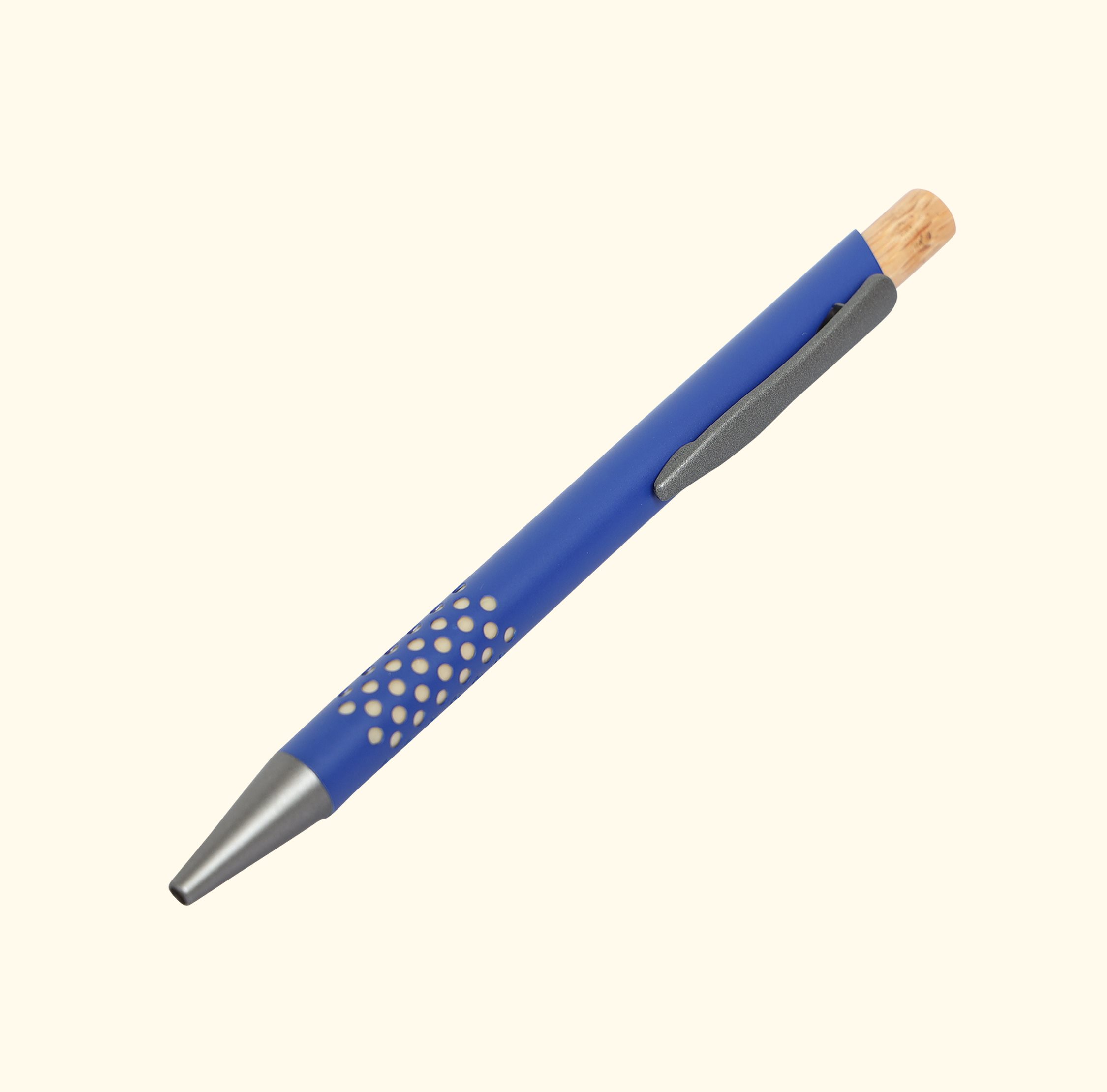 Elegant Metallic Pen with bamboo top