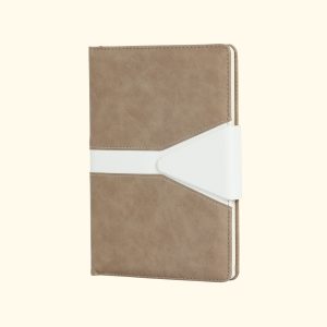 Leatherette notebook with magnetic flap