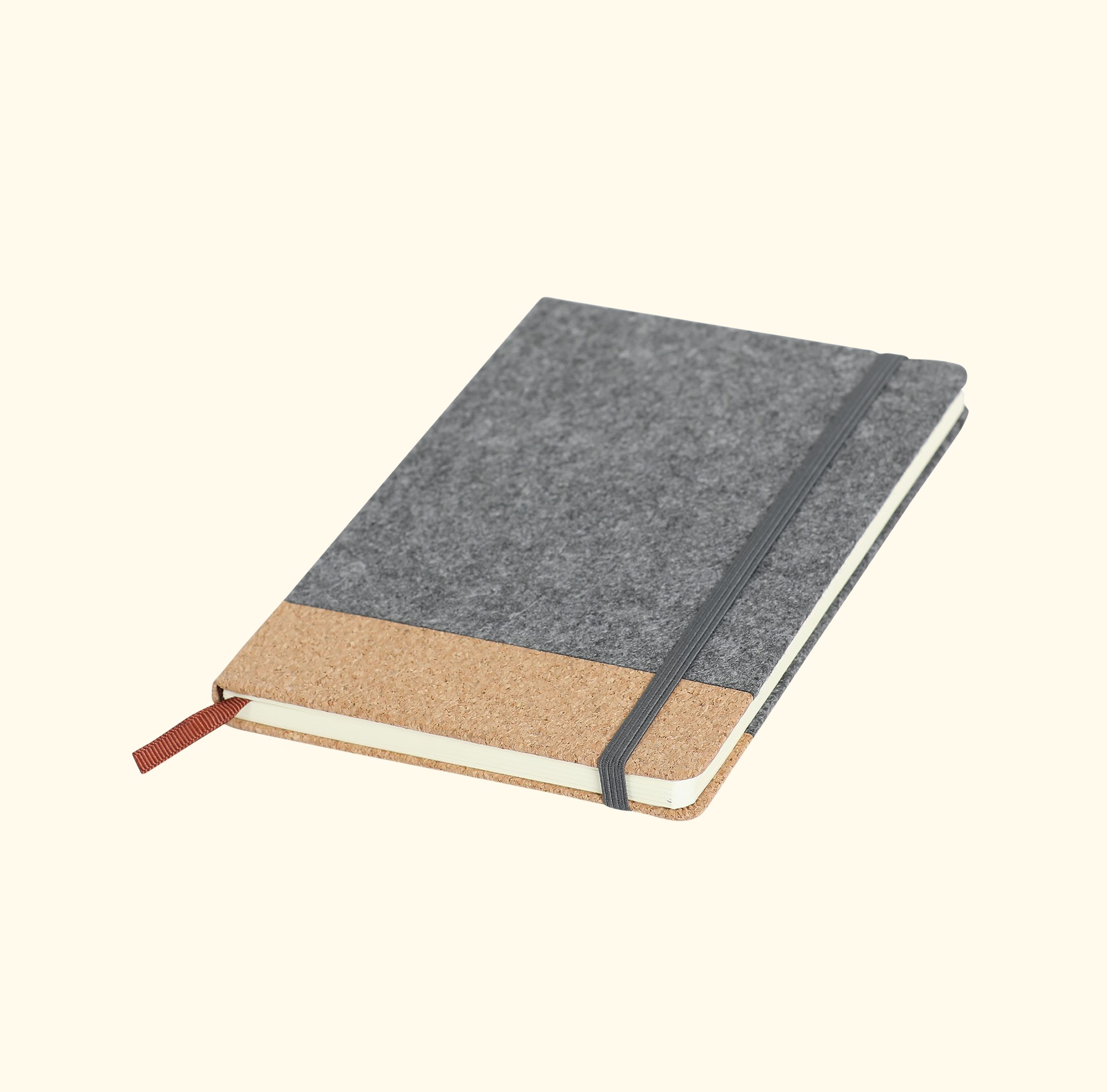 Ecofriendly felt and cork notebook